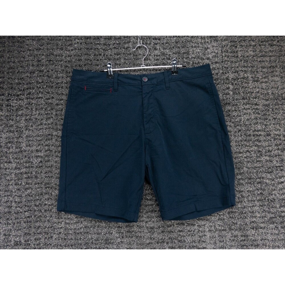 Untuckit Shorts Mens 36 Navy Blue St Vincent Chino Stretch Preppy Casual Golf